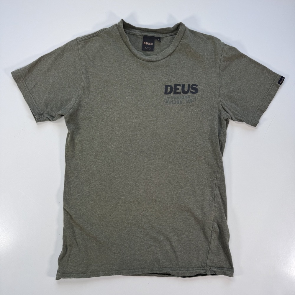 DEUS EX MACHINA Short Sleeve T-Shirt Canggu Bali Mens XS Green